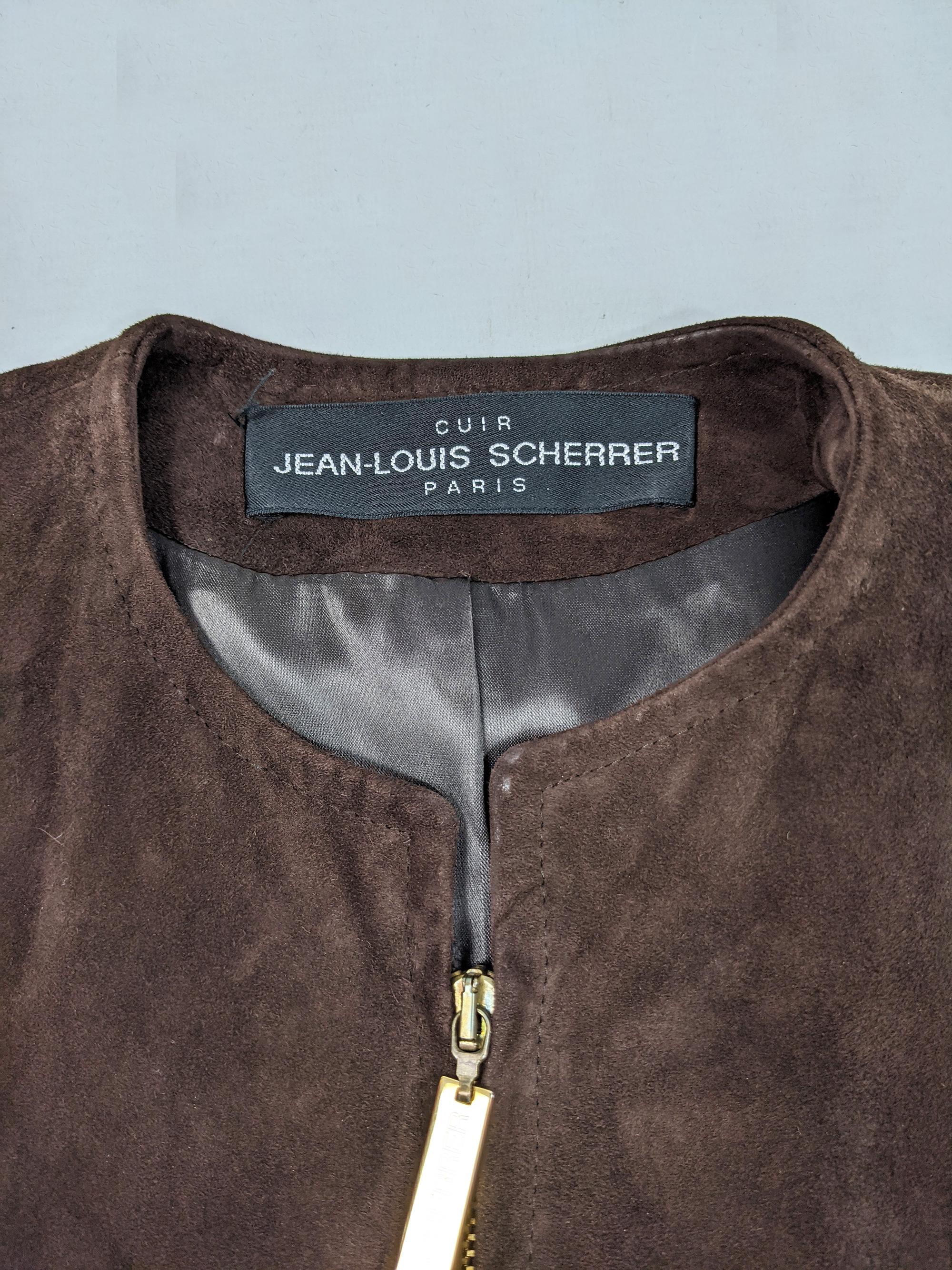 Women's JL Scherrer Womens Vintage Brown Suede Jacket, 1980s