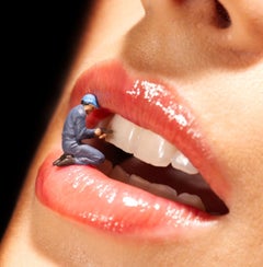 Dental Care - Photograph of a worker figurine on a real lady - J.Leo