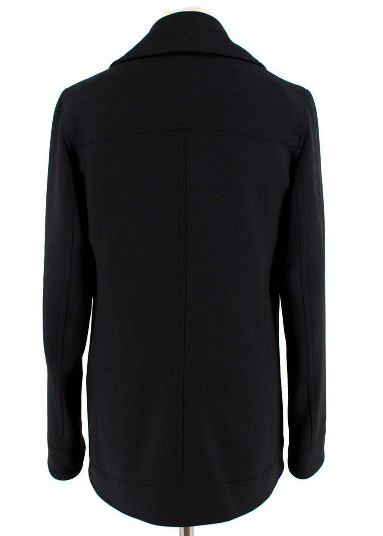 J.Lindeberg Black Wool blend Double Breasted Jacket EU46 at 1stDibs
