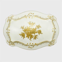 JLMENAU by Graf von Henneberg Porzellan Gold Floral Trinket Box East Germany