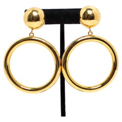 JLO Hoop Gold Tone Clip-On Earrings