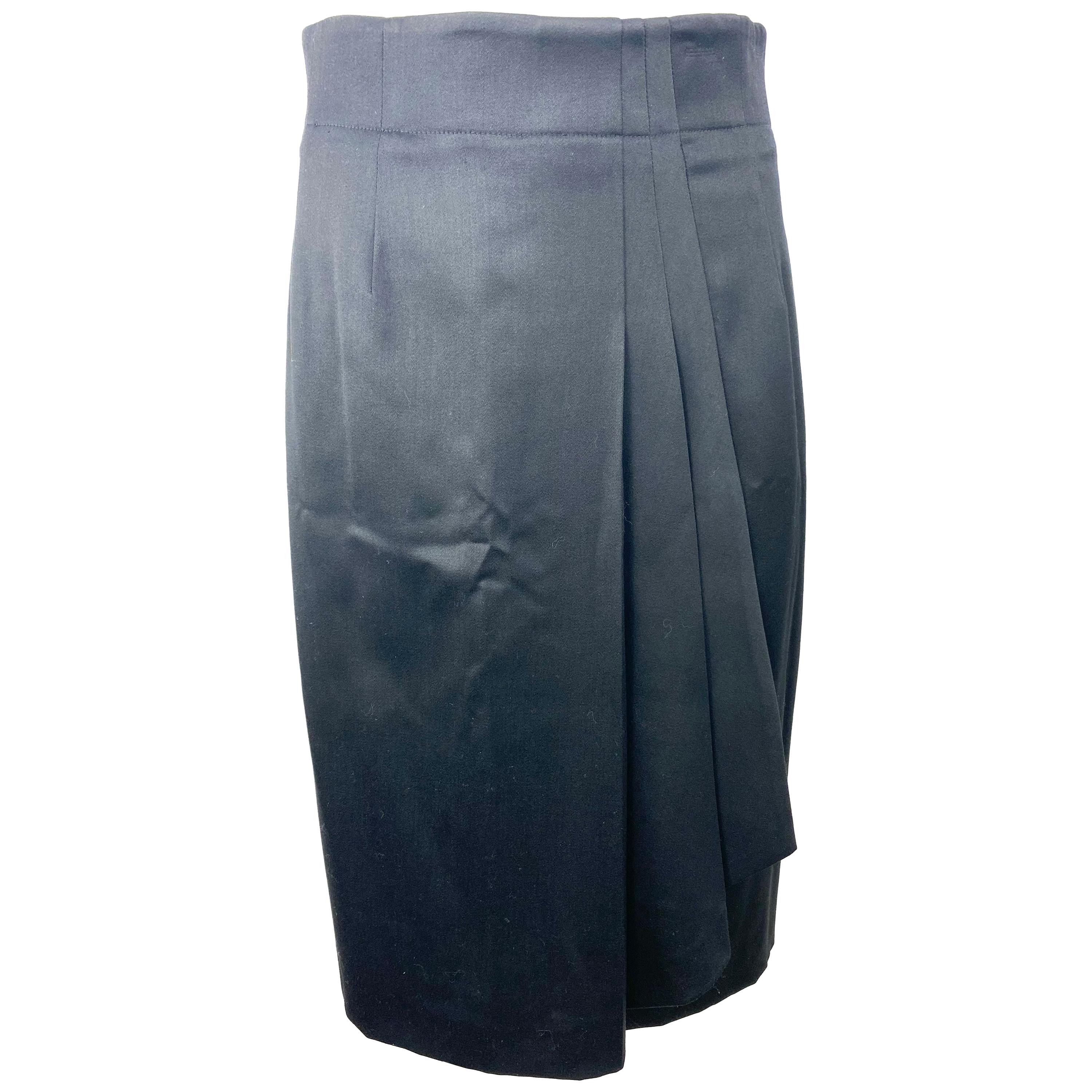 JLS Paris Scherrer Boutique Black Skirt, Size 40 For Sale