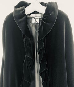 JLS Paris Scherrer Boutique Velvet Ruffled Cape