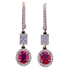 Used Ruby Earrings