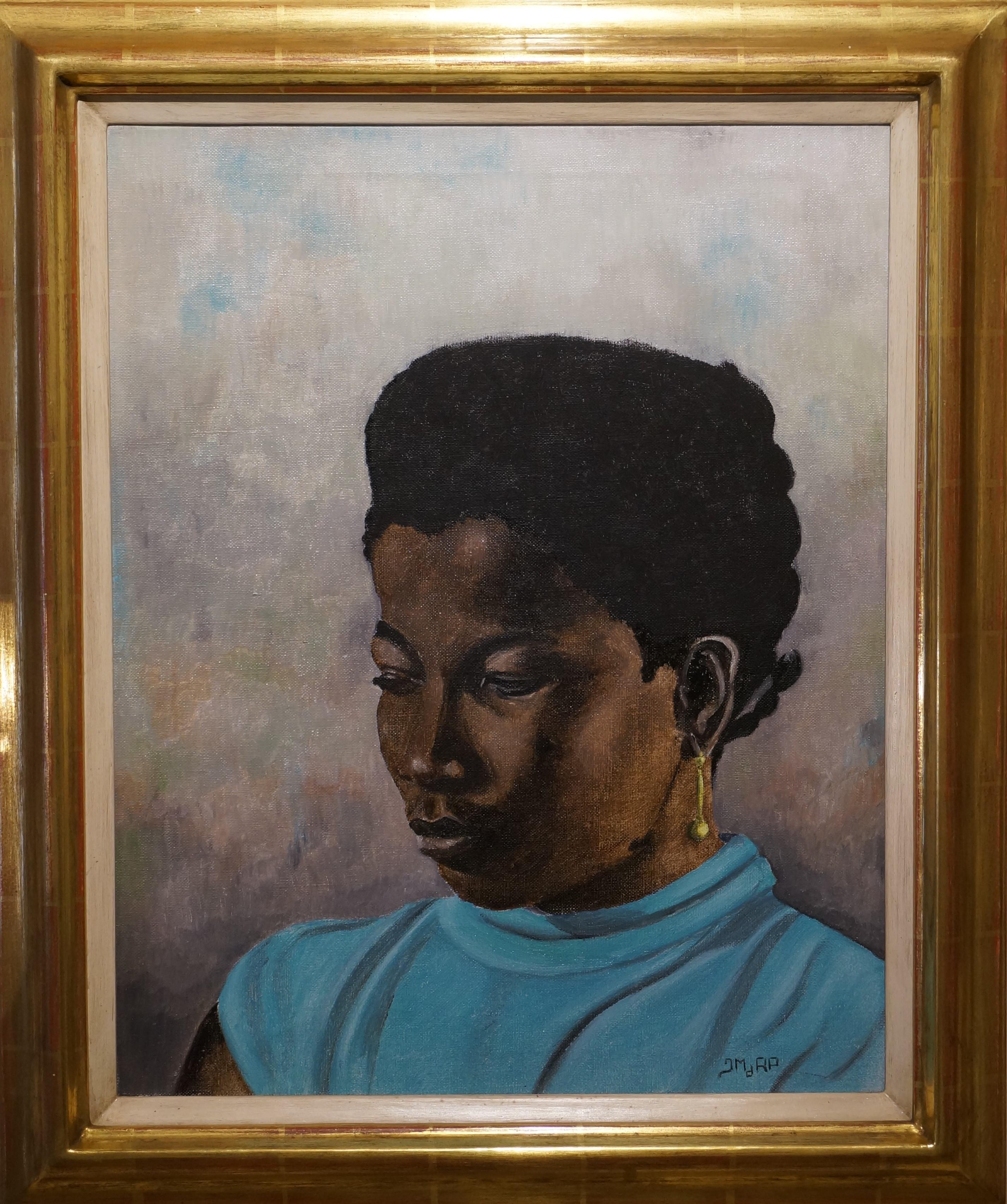 Ritratto di Olney, una ragazza di Wagingen, Suriname - Painting di J.M. de Raad