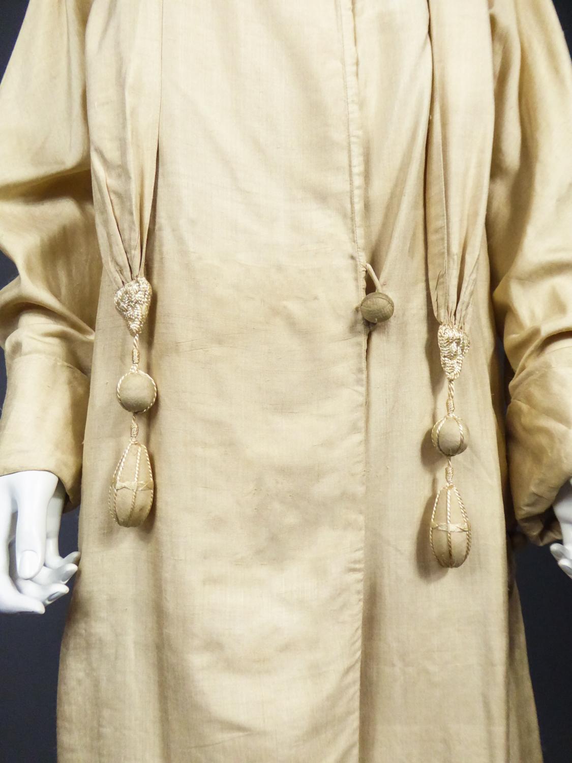 Women's JM Gidding & Co Beige Wild Silk Dust Jacket USA Circa 1910