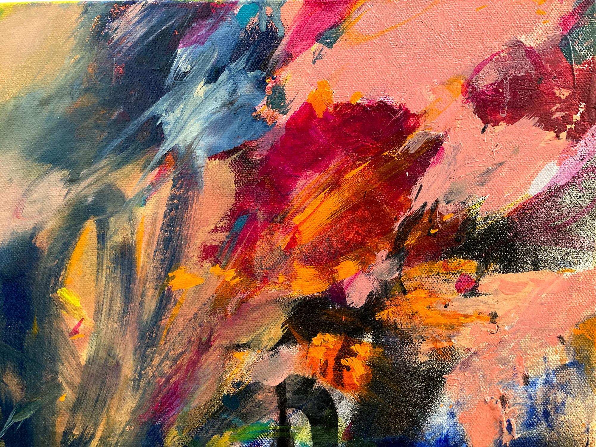 Esta obra en concreto representa una composición abstracta inspirada en lo cotidiano, JM Robert se esfuerza por crear cuadros que imiten el destello de un bello estallido de energía que se ve en un instante y se desvanece al siguiente entre la