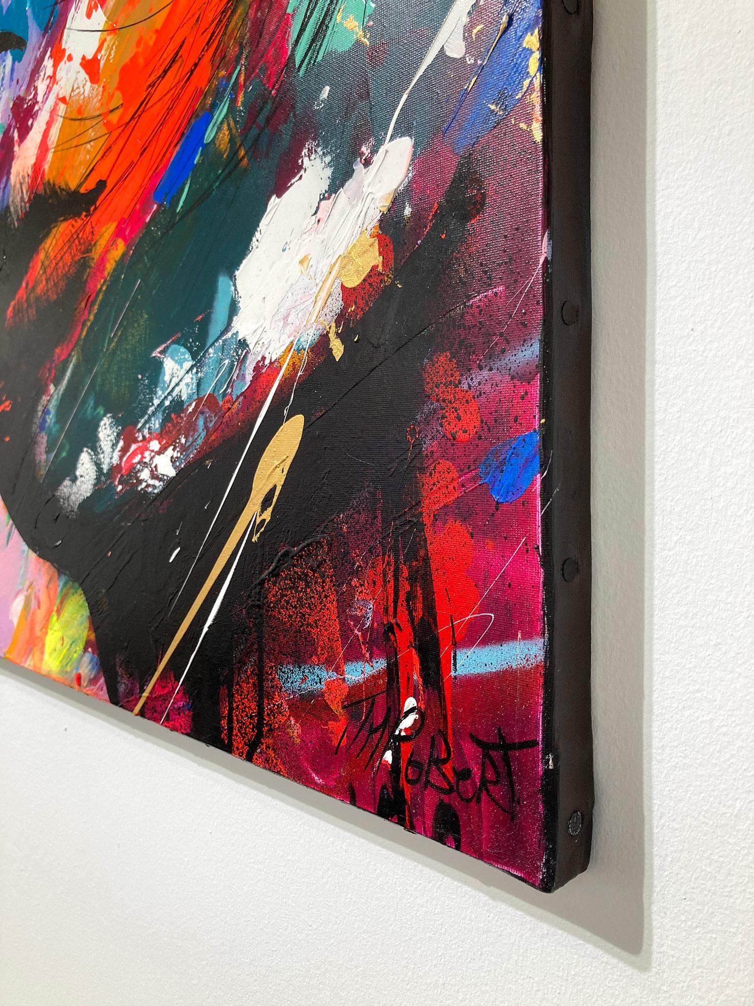 “Comme un Rayon de Lumière” Like a Ray of Light, Colorful, Abstract Street Art For Sale 10