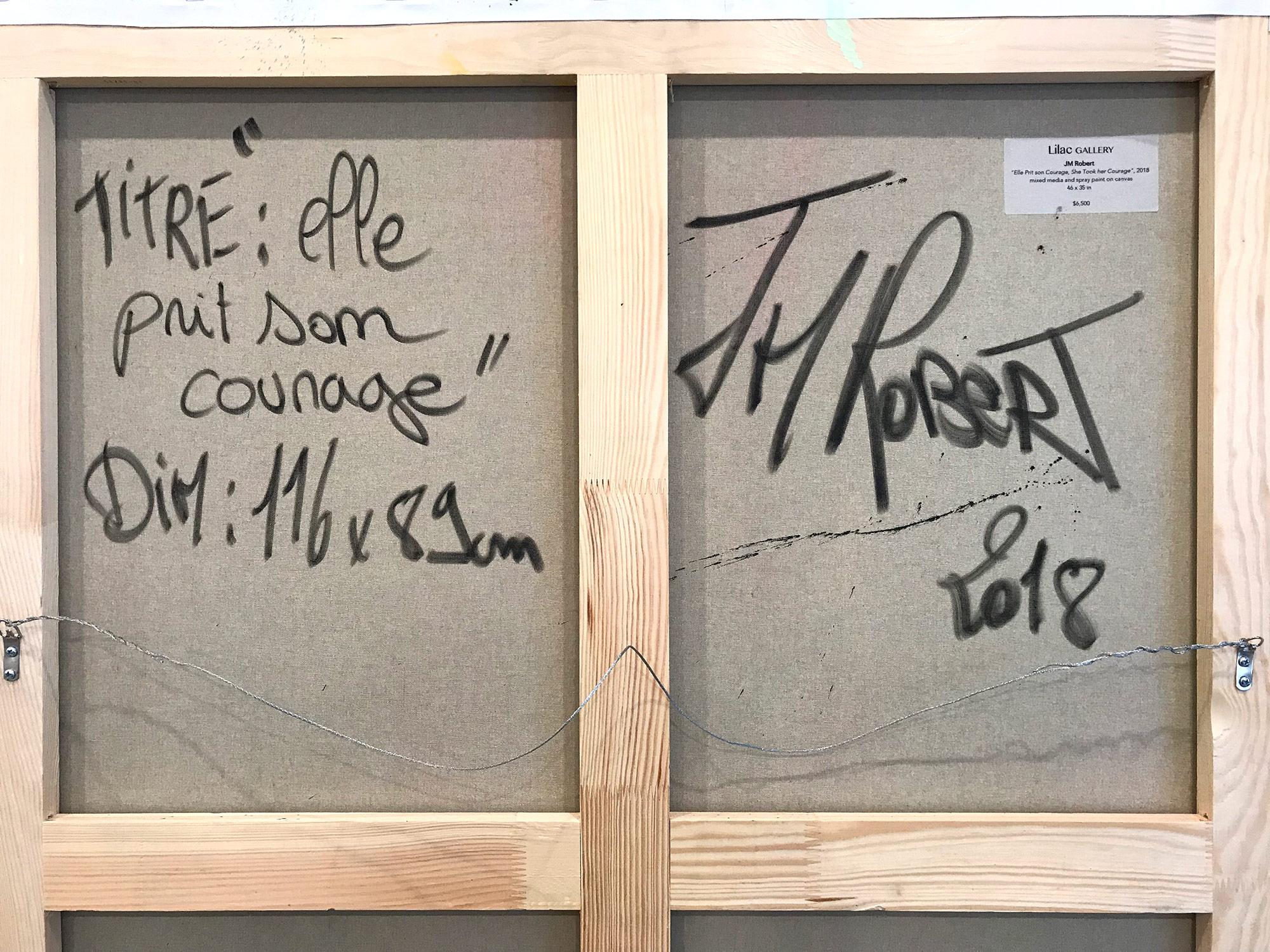 Elle Prit Sohn Courage, Sie machte ihr Courage, farbenfrohe, abstrakte Straßenkunst im Angebot 12