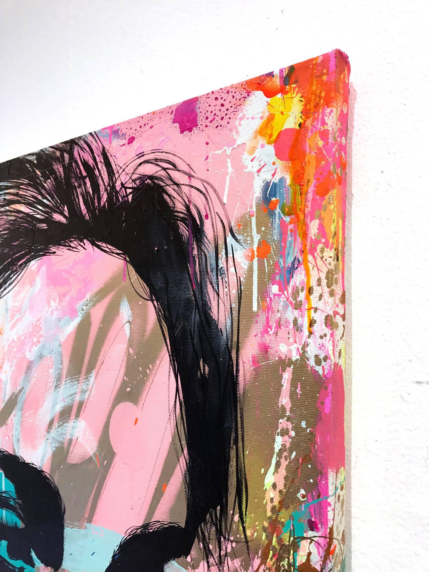 “La Fin d un Été” The End of a Summer, Colorful, Abstract Street Art, French Art For Sale 1