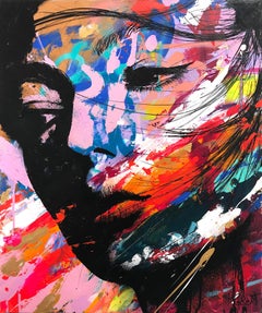 “Comme un Rayon de Lumière” Like a Ray of Light, Colorful, Abstract Street Art