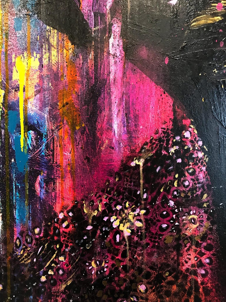 “Lorsque la Nuit Paraî” When the Night Comes, Colorful, Abstract Street Art For Sale 2