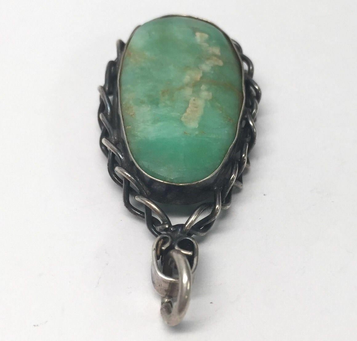 sterling silver turquoise pendant