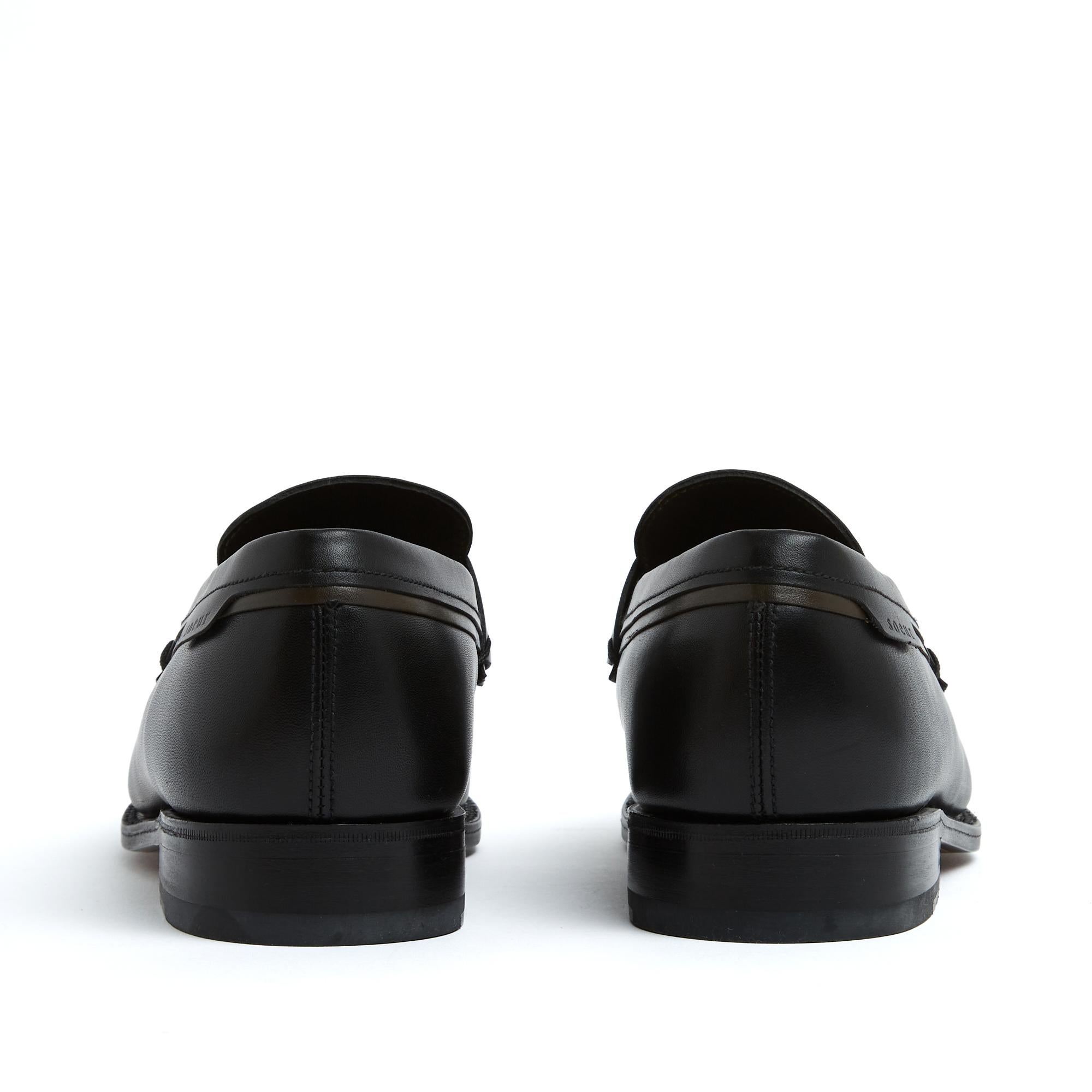 JM Weston Soeur Mocassins 180 EU38 Black Leather Classic Loafers UK5 US7.5 Neuf à PARIS, FR