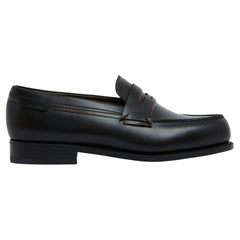 JM Weston Soeur Mocassins 180 EU38 Black Leather Classic Loafers UK5 US7.5