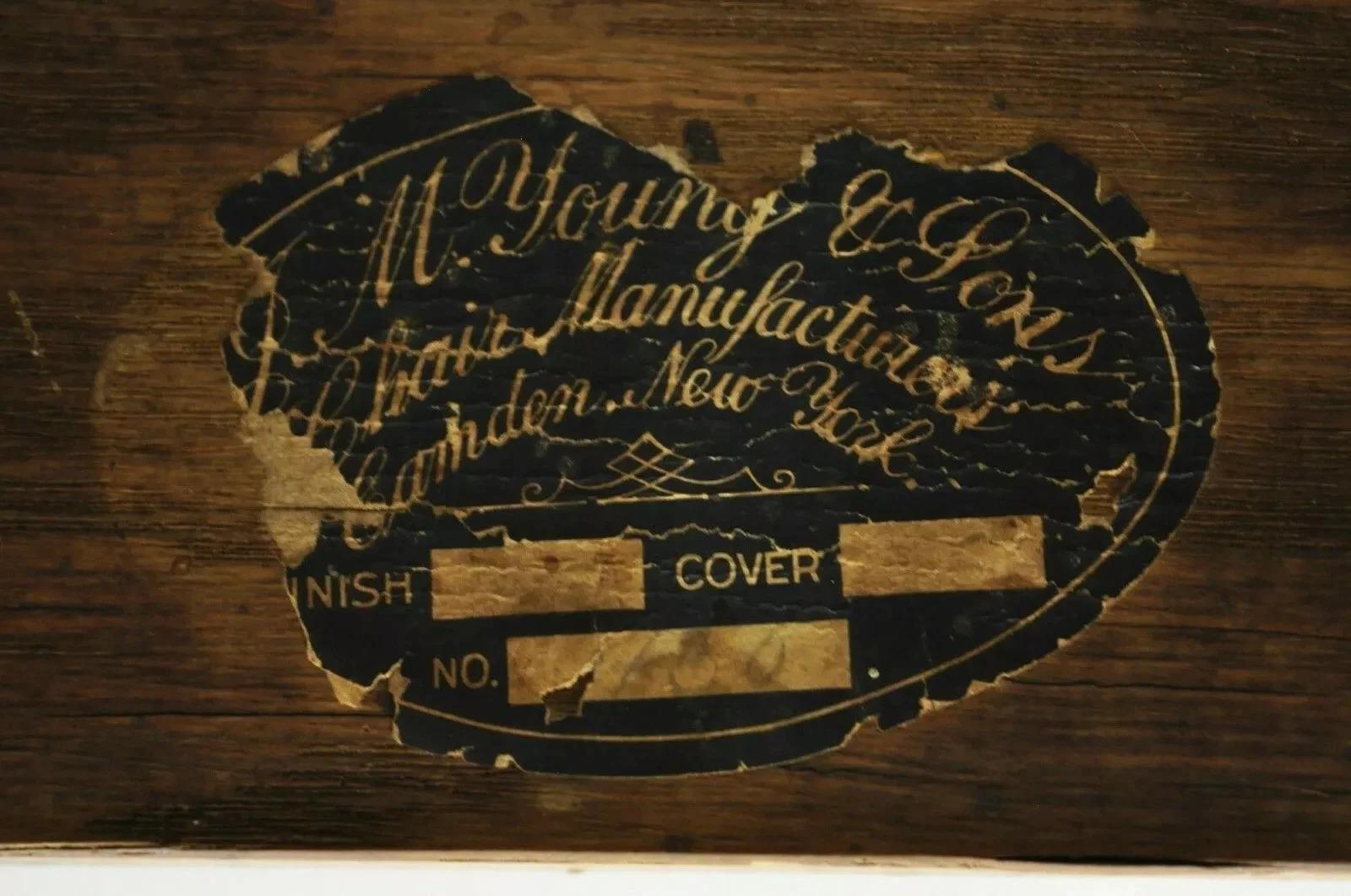 J.M. Young & Son antica sedia a dondolo Mission Arts & Crafts in Oak in vendita 3