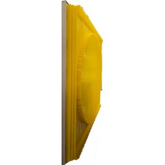 YellowMoon 55, Mixed Media Wall Sculpture