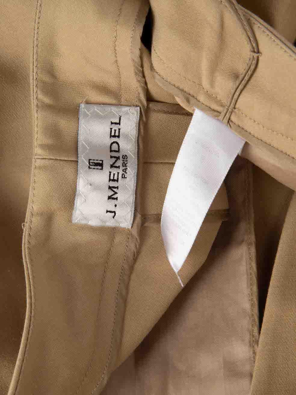 J.Mendel Beige Python Leather Trimmed Shorts Size L For Sale 1