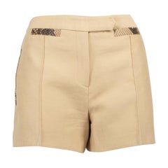 J.Mendel - Pantaloncini in pelle pitonata beige taglia L.