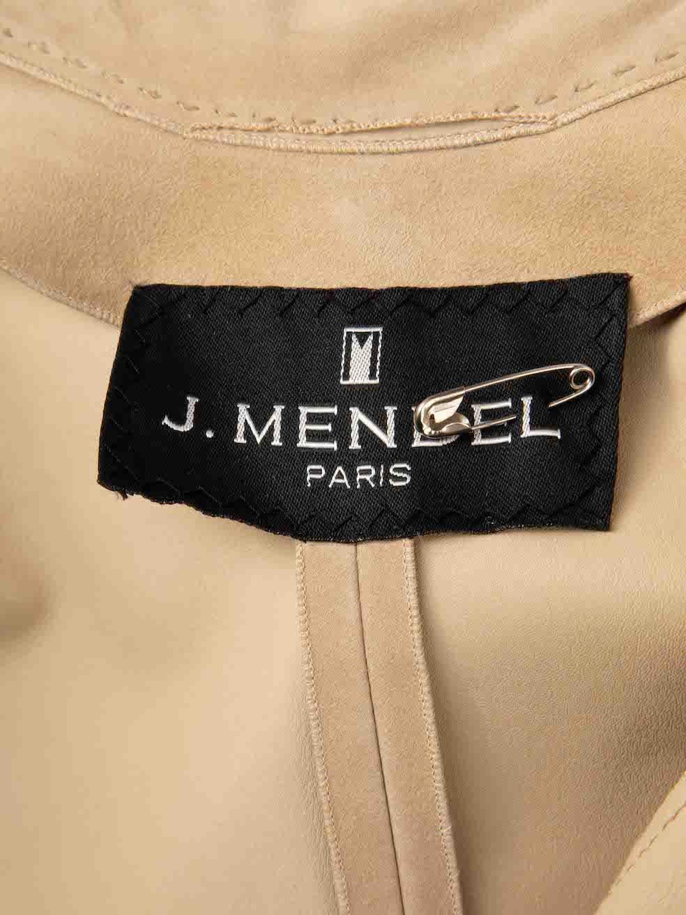 J.Mendel Beige Suede Pocket Detail Long Vest Size S For Sale 2