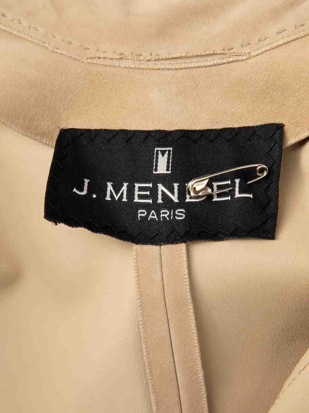 J.Mendel Beige Wildleder Tasche Detail Lange Weste Größe S im Angebot 2