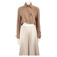 J. Mendel Veste courte en daim Brown Taille S