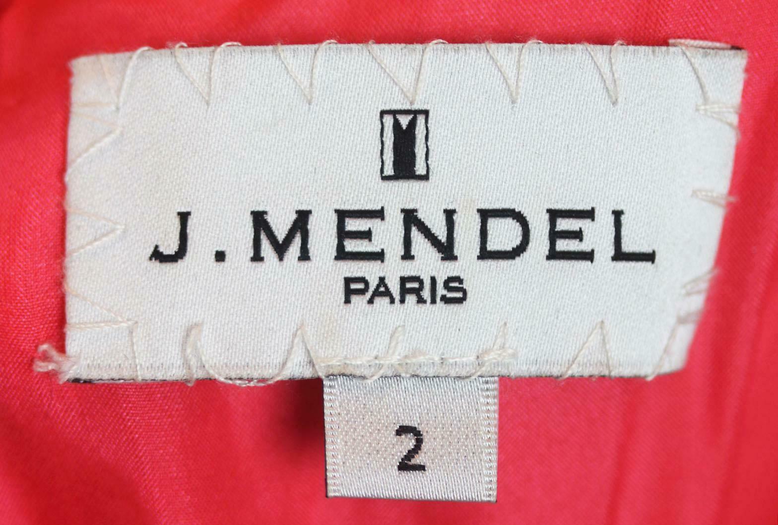 Orange J.Mendel Lace Panelled Cotton Blend Mini Dress