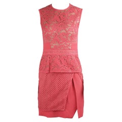 J.Mendel Lace Panelled Cotton Blend Mini Dress US 2 UK 6