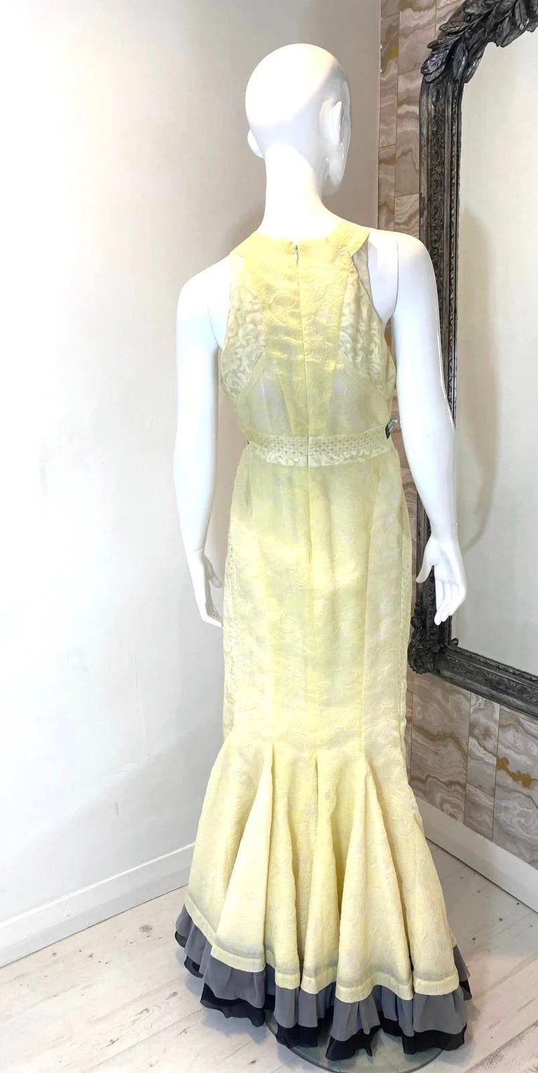 green emerald velvet dress A-LINE SLEEVELESS LAME PLEATING DRESS J. Mendel