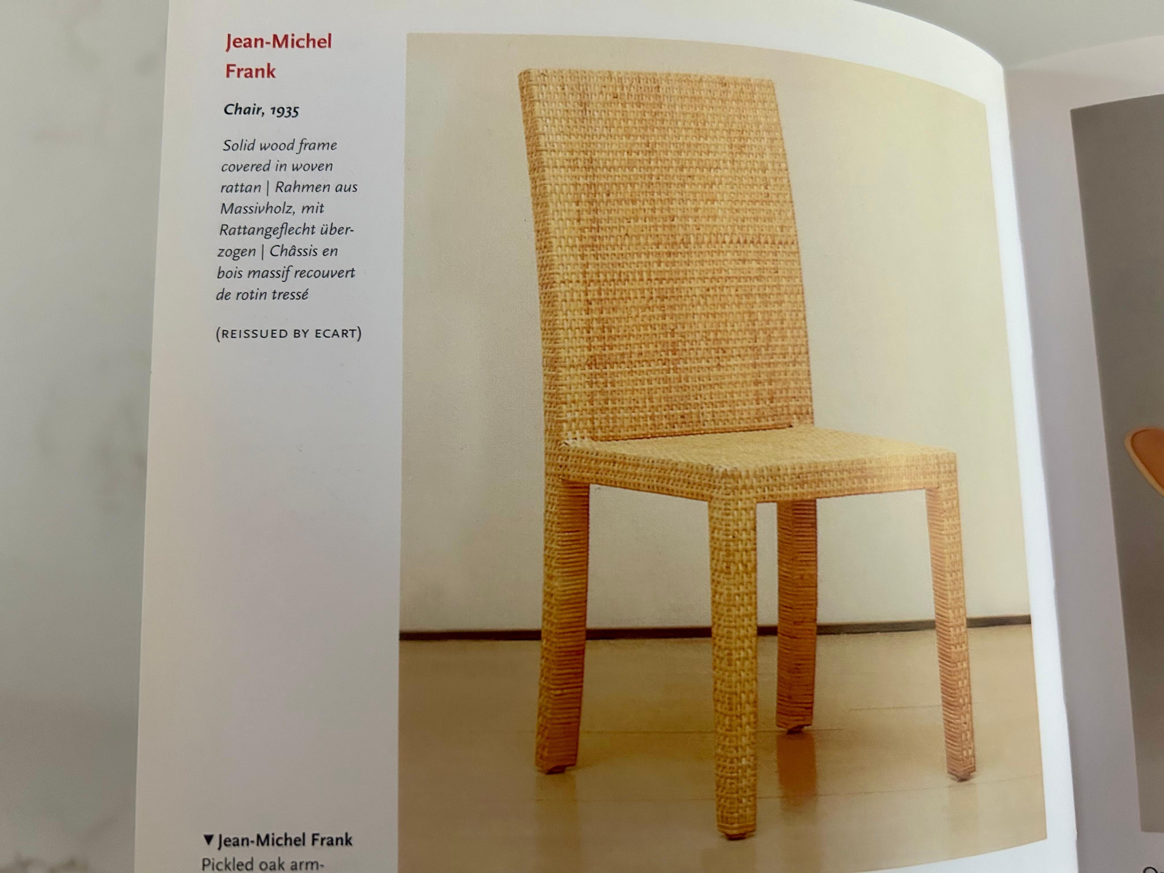 Entwurf von Jean-Michel Frank.
Limitierte Neuauflage.
Massivholz mit umwickeltem Rattan.
Originaler Vintage-Zustand.
Solide und robust.
Passt gut zu jeder Einrichtung. 