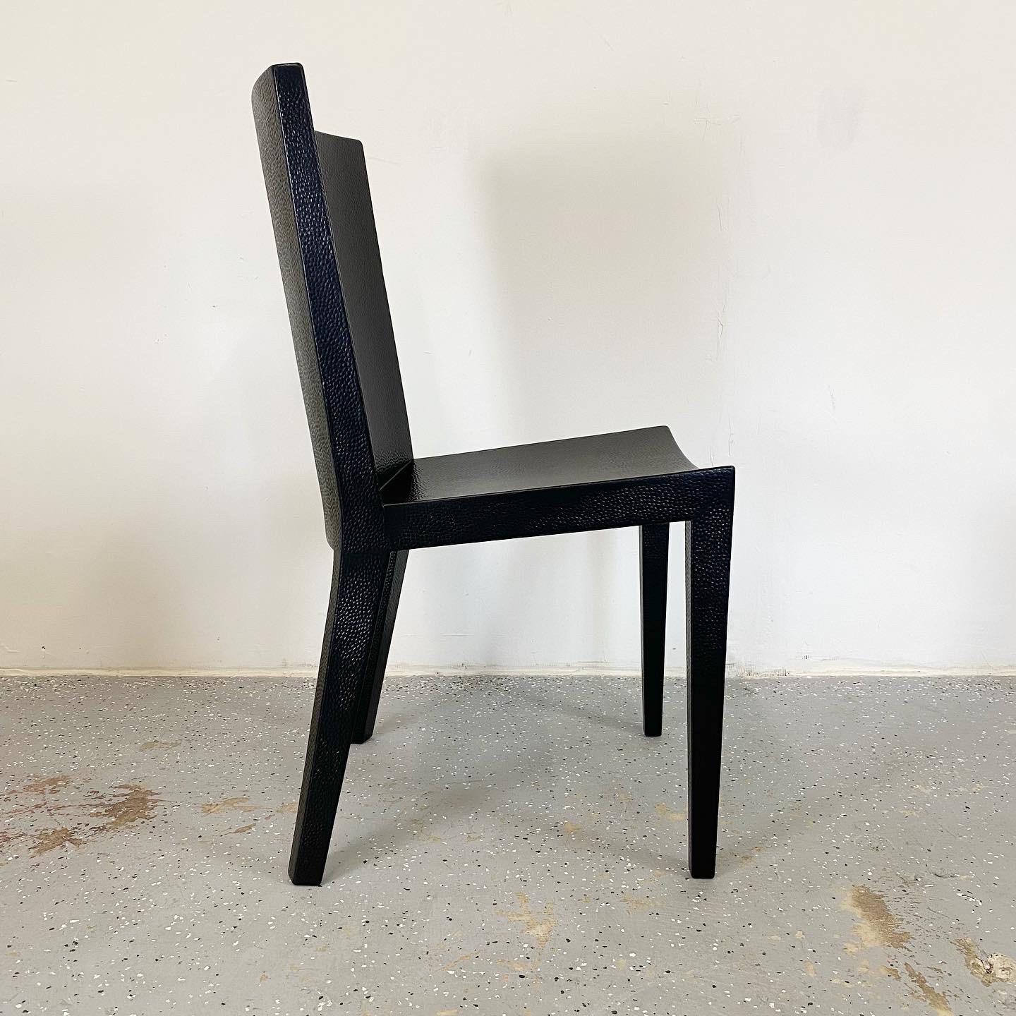 JMF Dining Chairs by Karl Springer, Set of 6 In Good Condition For Sale In Raleigh, NC