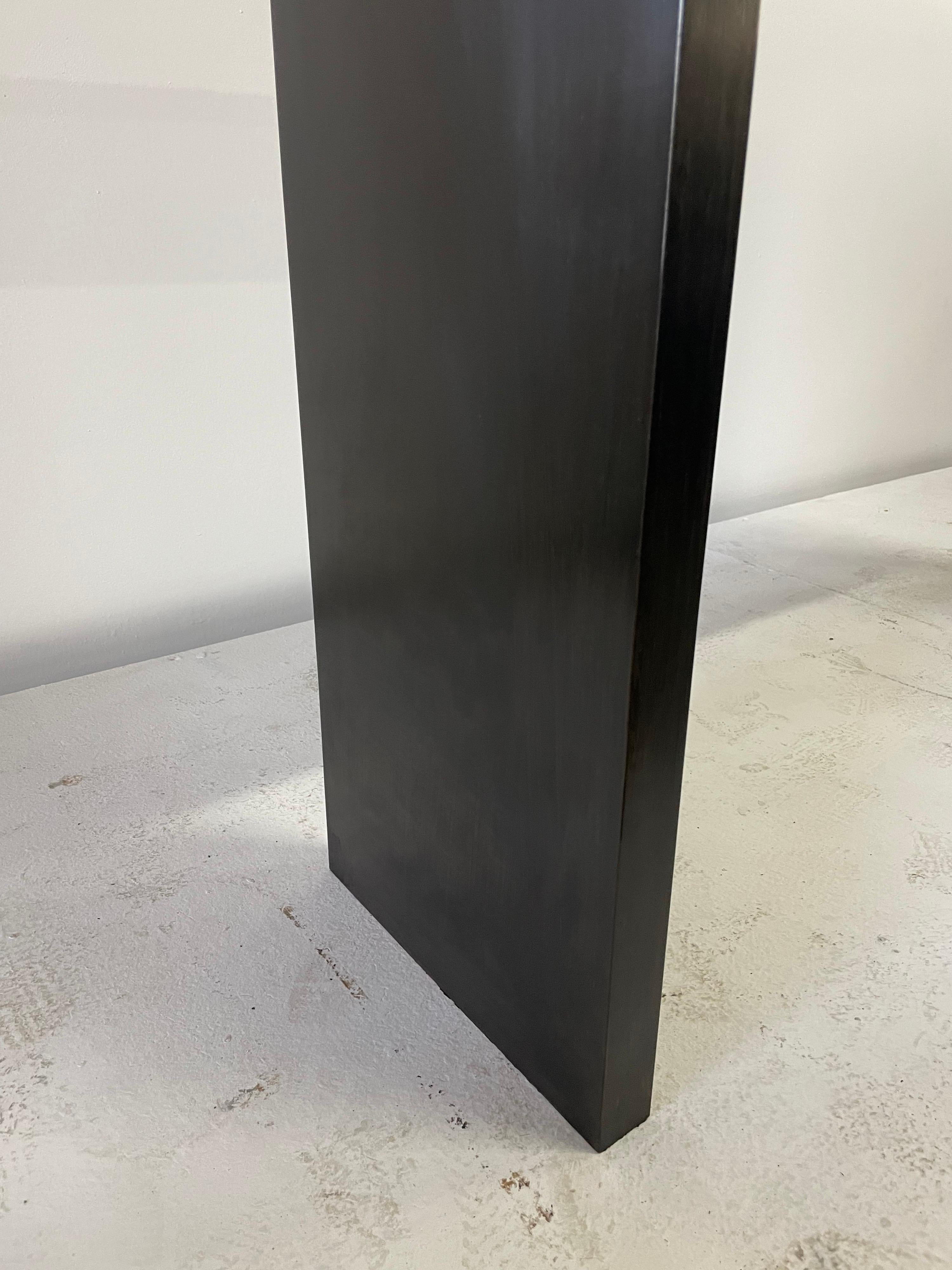 Post-Modern JMF Style Blackened Iron Console For Sale