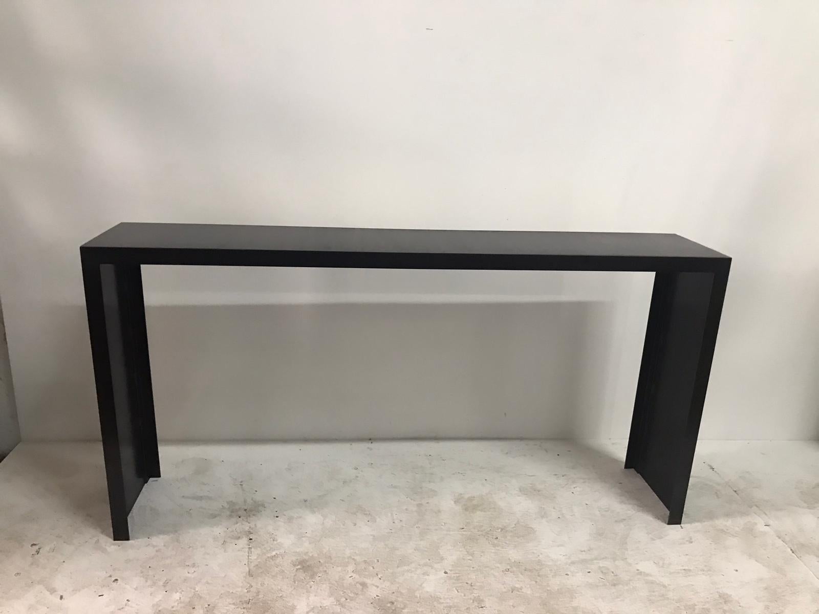 JMF Style Blackened Iron Console In Good Condition In East Hampton, NY