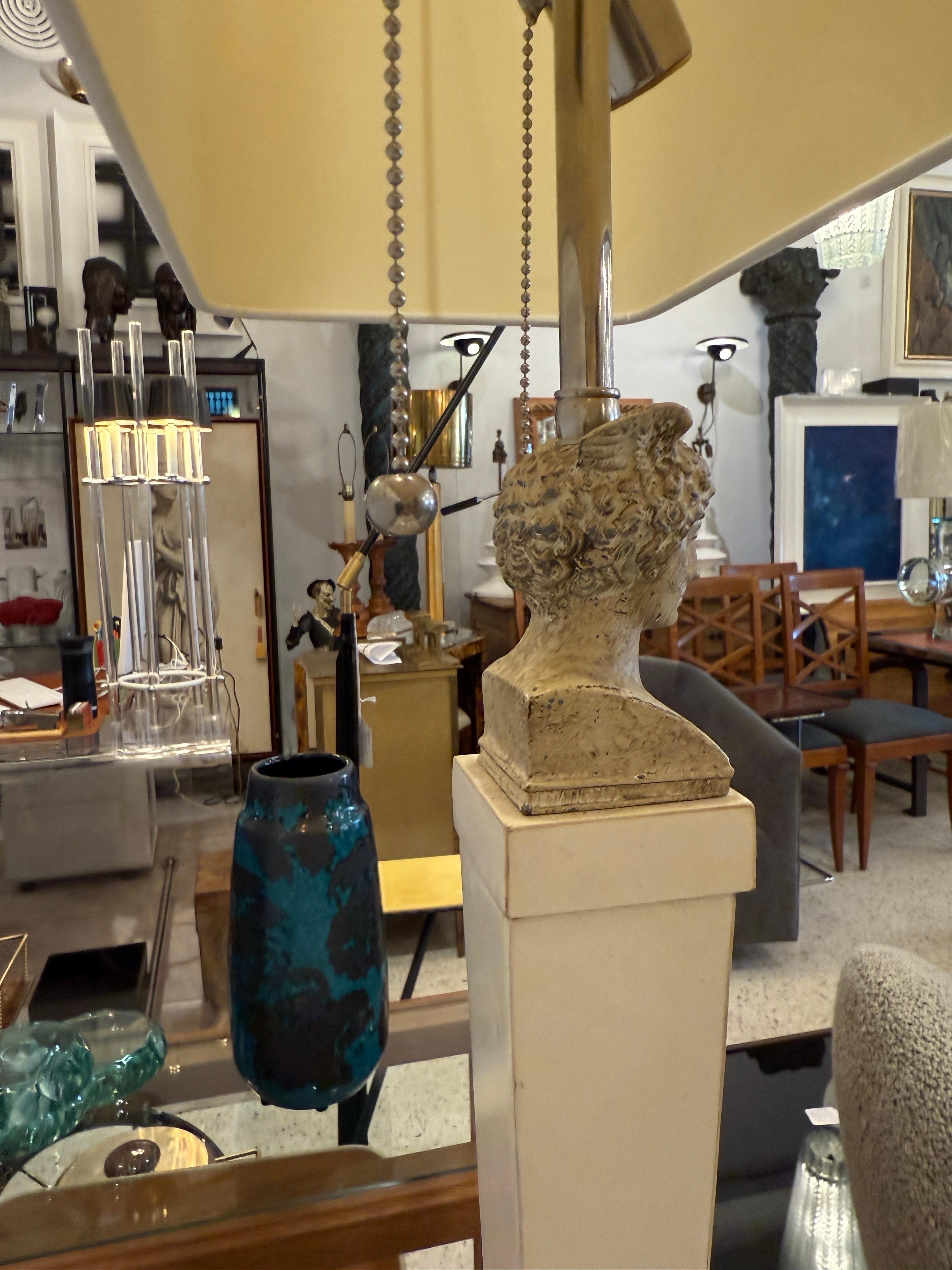 Lampes de table néoclassiques en parchemin de style JMF, ornementation Hermès en vente 1