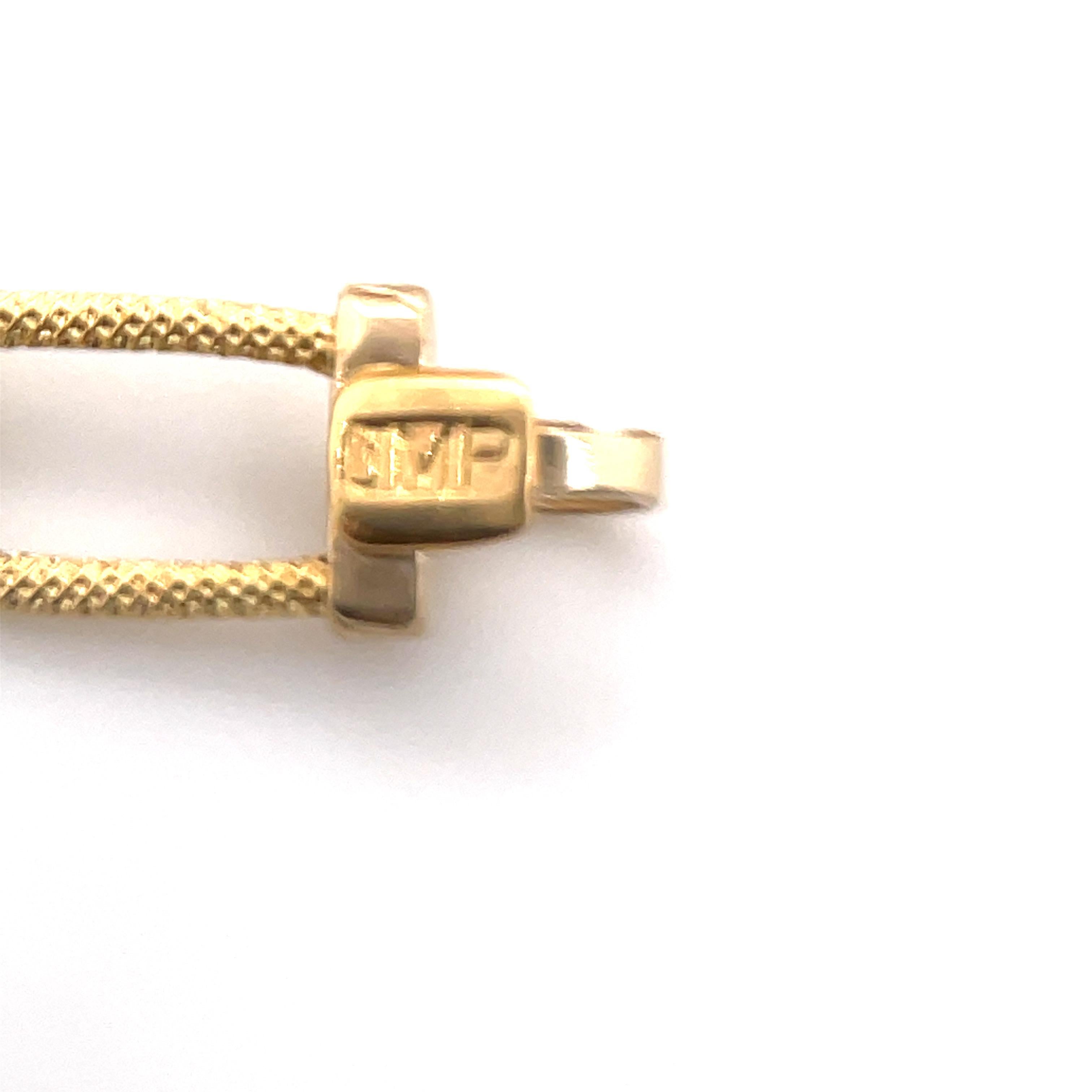 JMP Designer 18 Karat Yellow Gold Floral Link Necklace 12.9 Grams 2