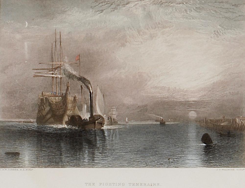 The Fighting Temeraire: A Framed 19th C. Engraving After J. M. W. Turner - Print by J.M.W. Turner
