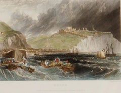 A View of Dover, England: A Framed 19th C. Engraving After J. M. W. Turner