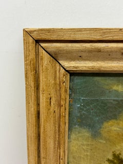 19th C. Country Farmhouse Landscape Painting