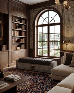 JNK Miami's Nero Quilted Leather & Bouclé Luxury Bench