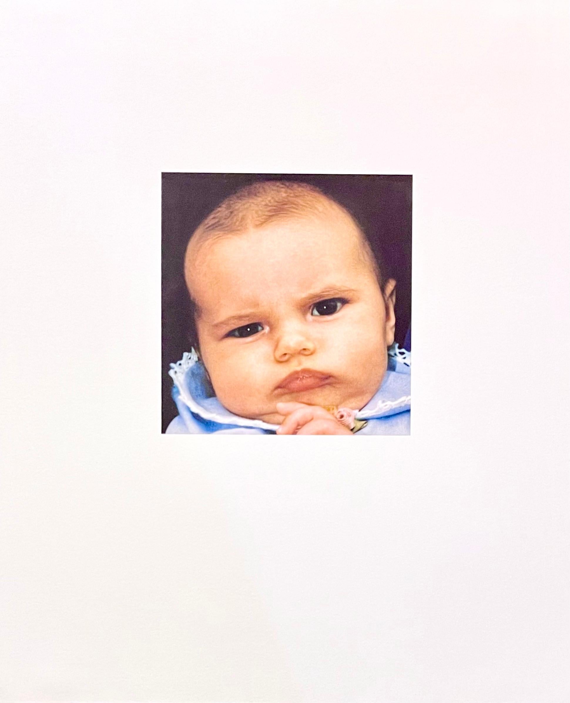 JoAnn Callis (1940- American, Contemporary) 
Baby
Color photograph, hand signed in pencil en verso, dated 2000, and numbered 4/200 
Upon magnification, it appears to be some kind of digital print, similar to a half-tone, but composed of fine lines