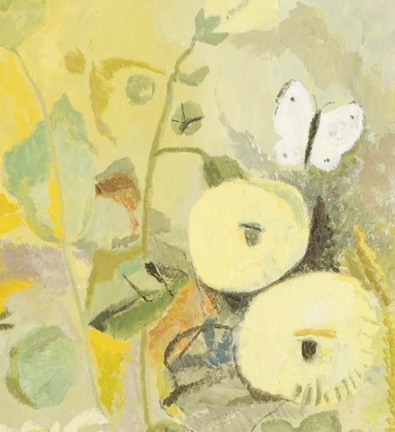 Butterfly Garden, 2024 - Contemporary Flower Oil Painting, Nature + Butterflies For Sale 2