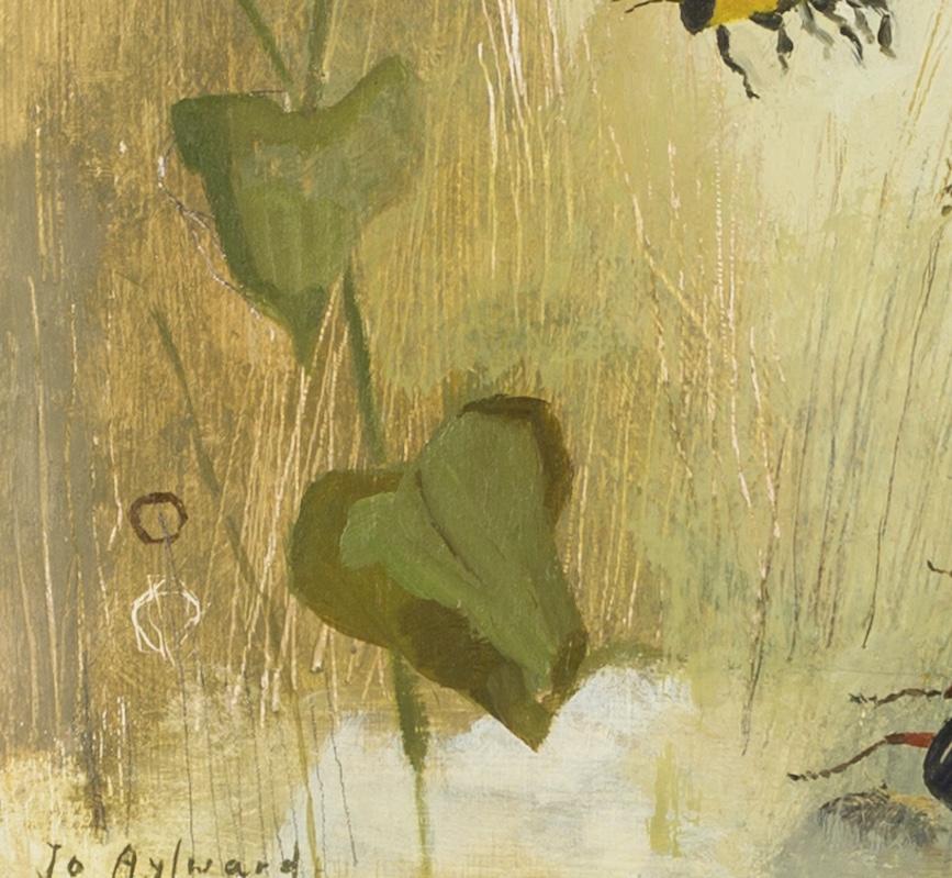 Prato di fiori selvatici e visitatori di insetti, 2024
olio su tavola
20.5 x 20.5 cm
8 1/8 x 8 1/8 in
firmato, intitolato e datato

Jo Aylward è una ruralista britannica i cui dipinti sono legati all'esperienza quotidiana di vivere e lavorare in