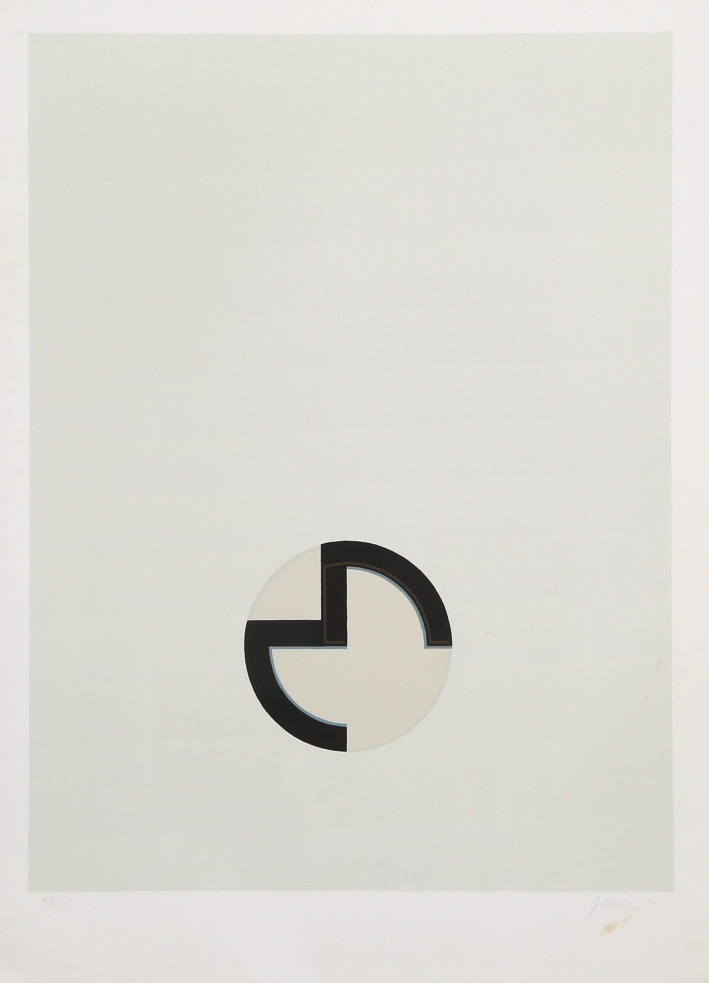 Kardinationen III, Minimalistische Lithographie von Jo Baer