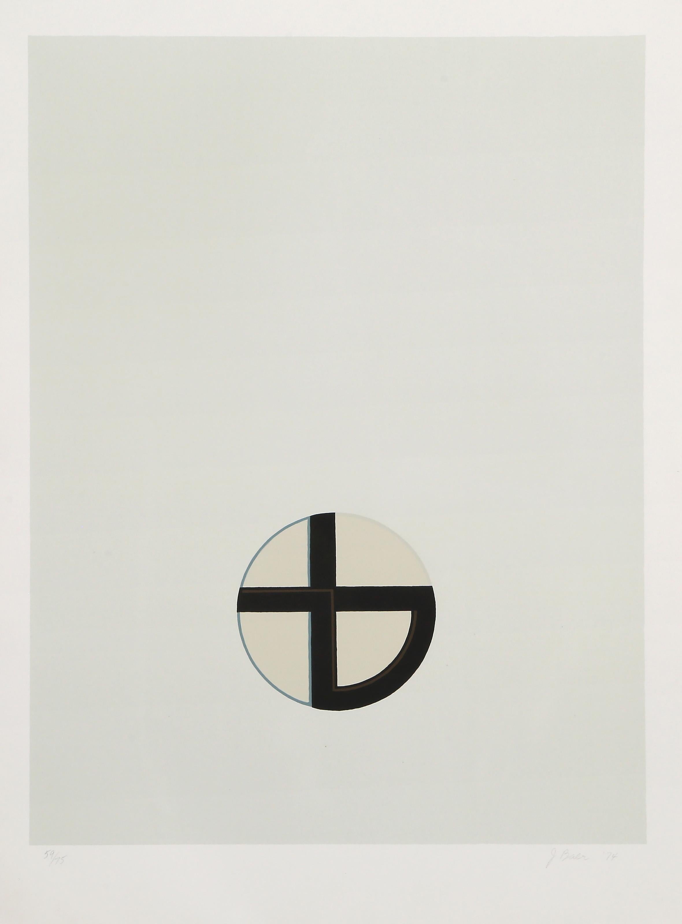 Kardinationen IV, Minimalistische Lithographie von Jo Baer