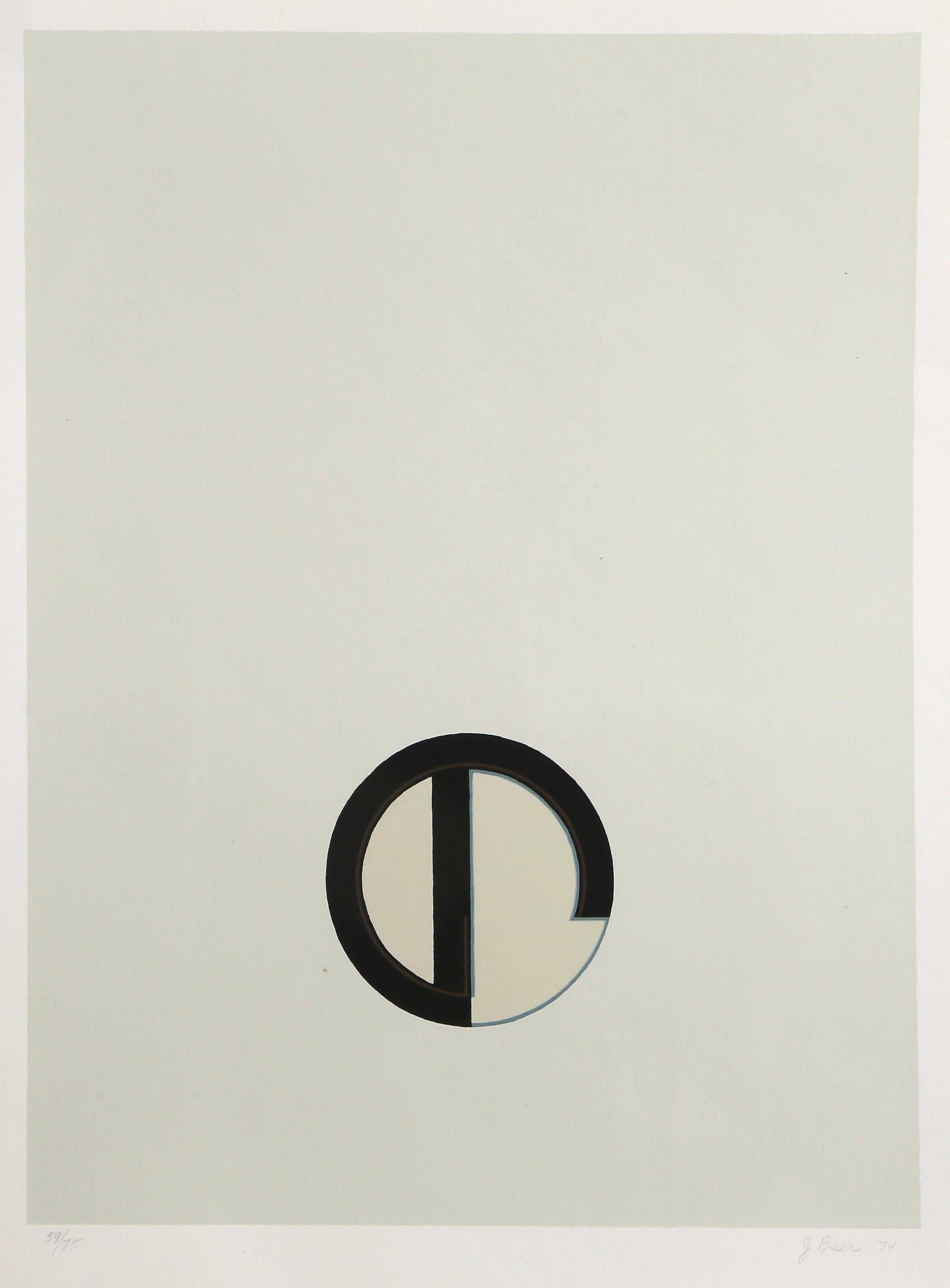 Cardinations IX, Minimalist Lithograph by Jo Baer