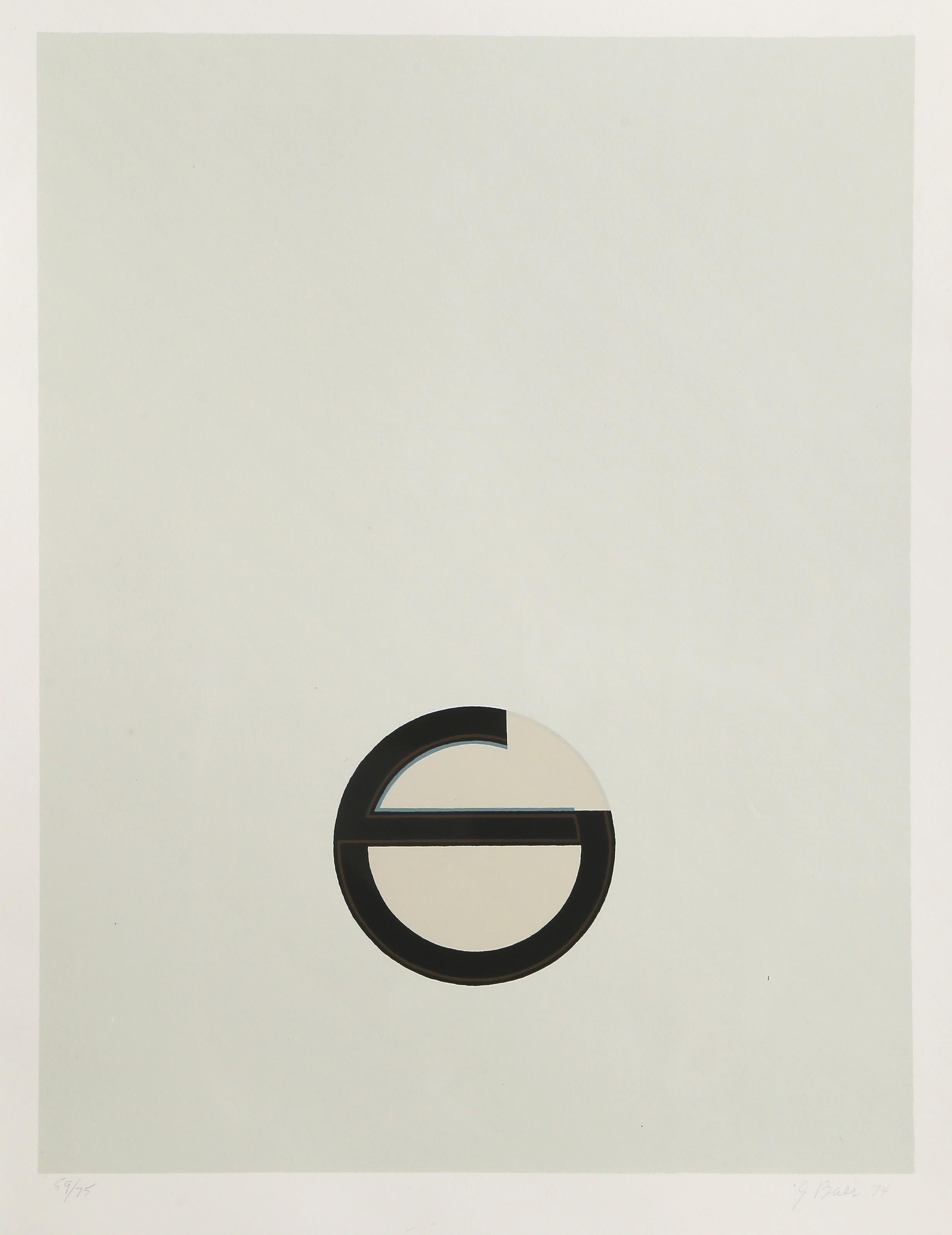Kardinationen VI, Minimalistische Lithographie von Jo Baer