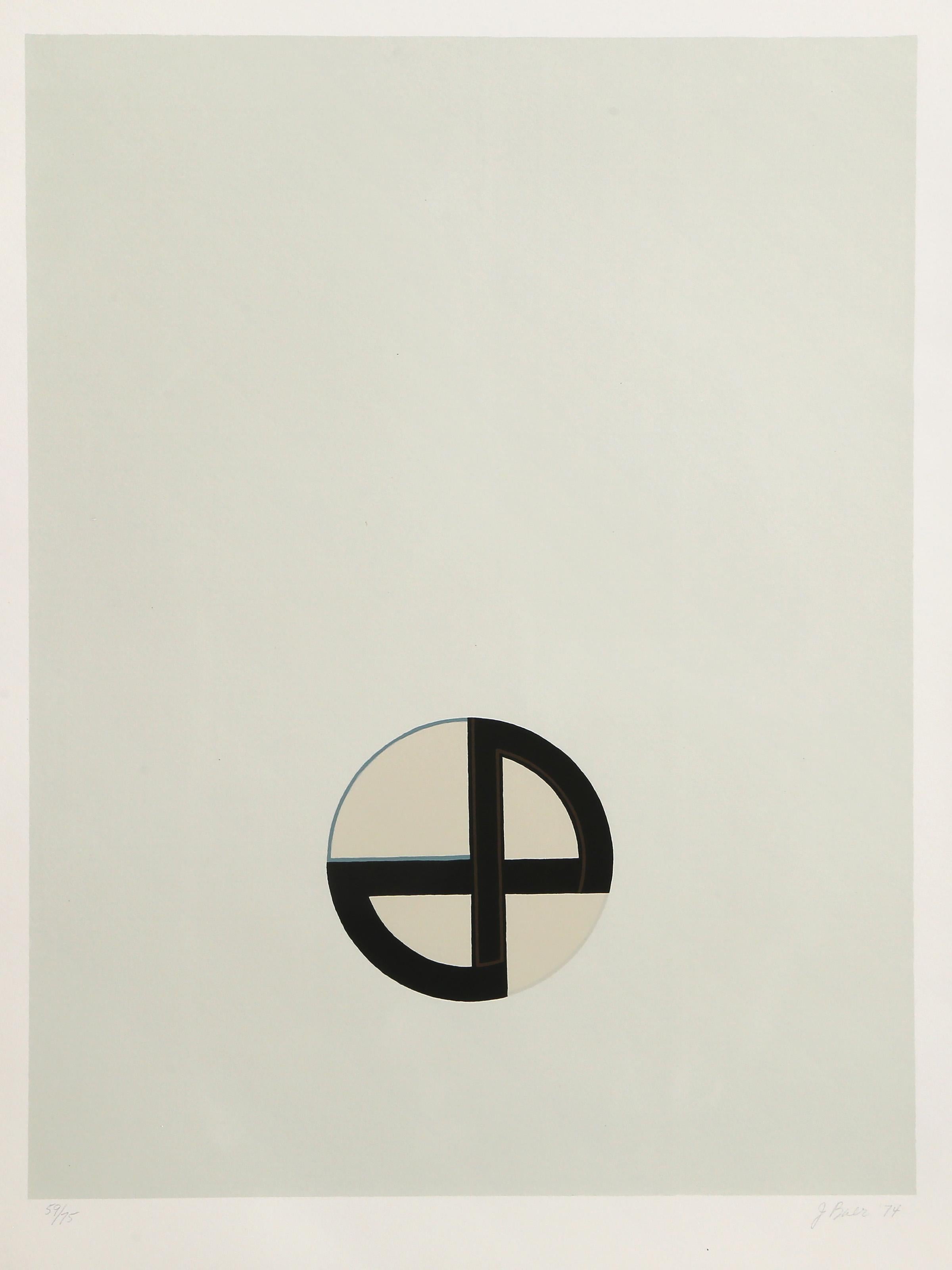 Cardinations VIII, Minimalist Lithograph by Jo Baer