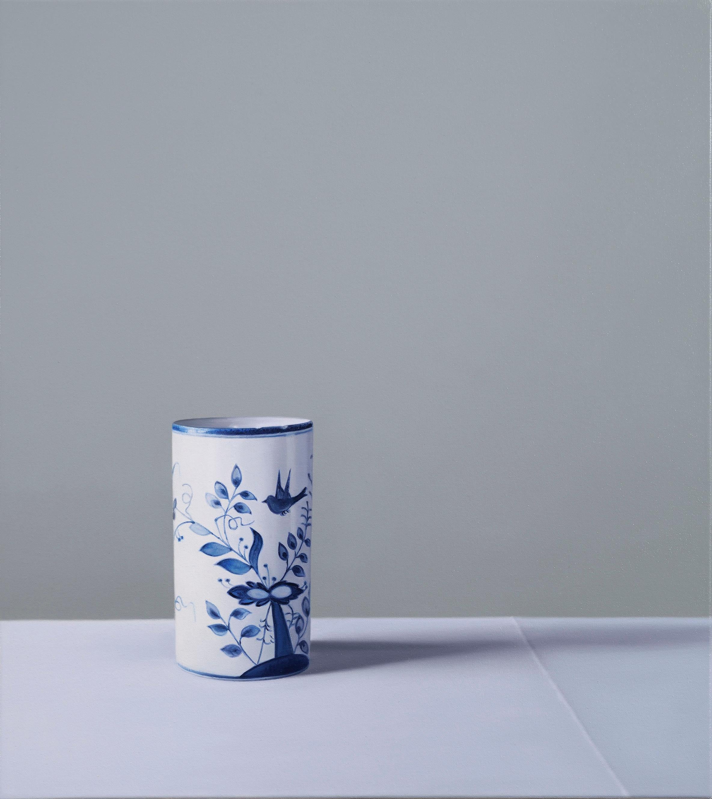 Still Life with Chinese Pot - Painting by Jo Barrett