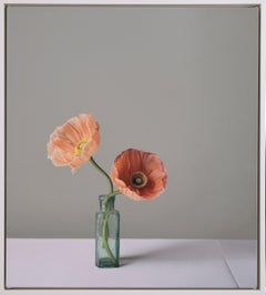 Still Life with Glass Bottles and Icelandic Poppies