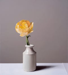 Still Life with Yellow Tulip and Stoneware Bottle - From Fern Verrow